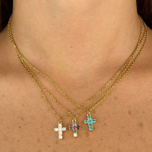 Collana Cross Colorfull